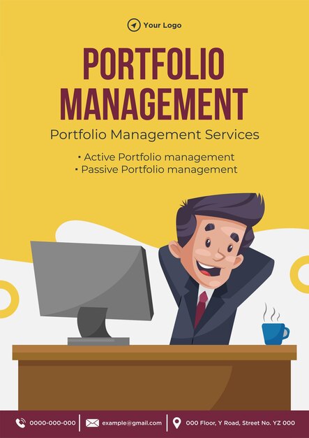 Flyer design of portfolio management services template