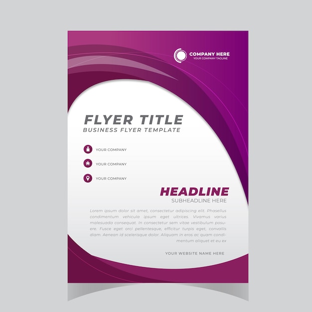 Flyer design set moderno flyer background design template layout per flyer concept con dinamico