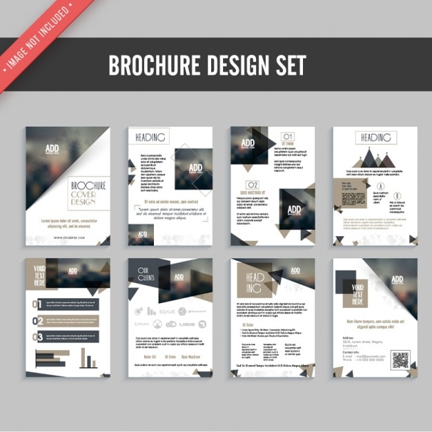 Vettore set design flyer