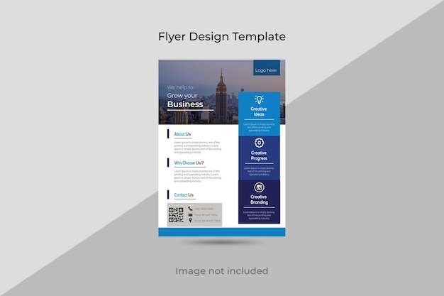 A flyer design template for a business