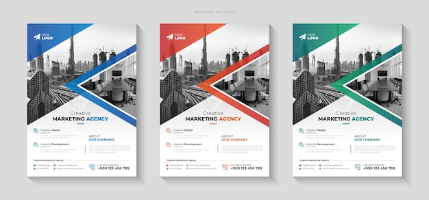 Flyer design template for creative business agency