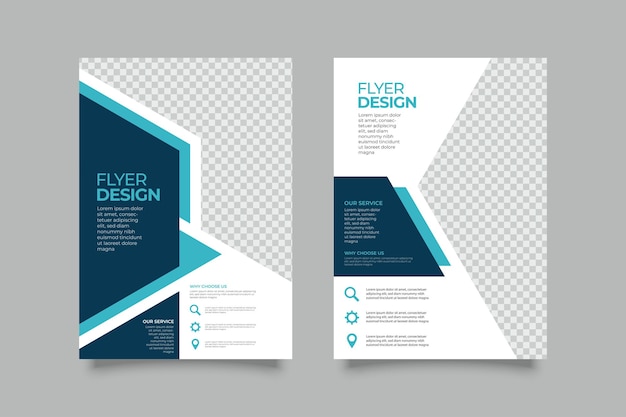 Flyer design template and layout template in a4 size