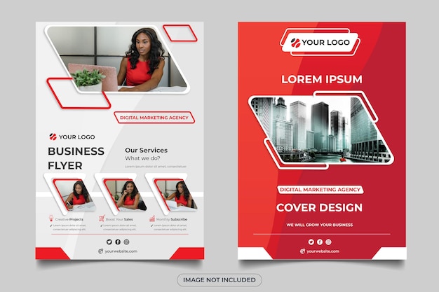 Vector flyer design template and page cover