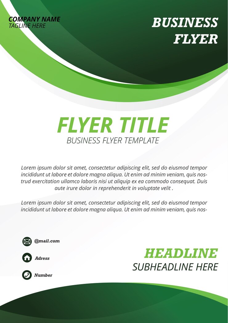 Vector flyer design template