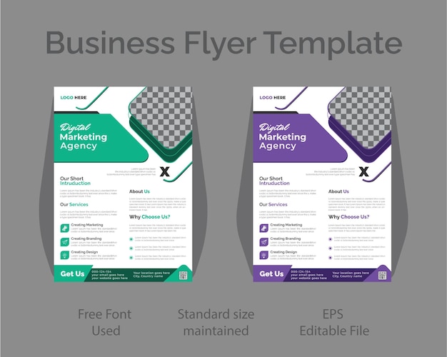 Vector flyer design template