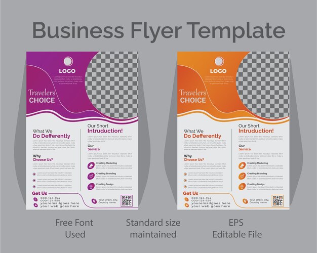 Vector flyer design template