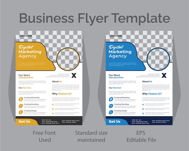 Vector flyer design template