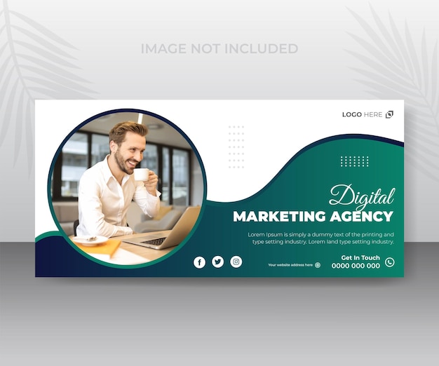 A flyer for digital marketing agency that is open to a page.