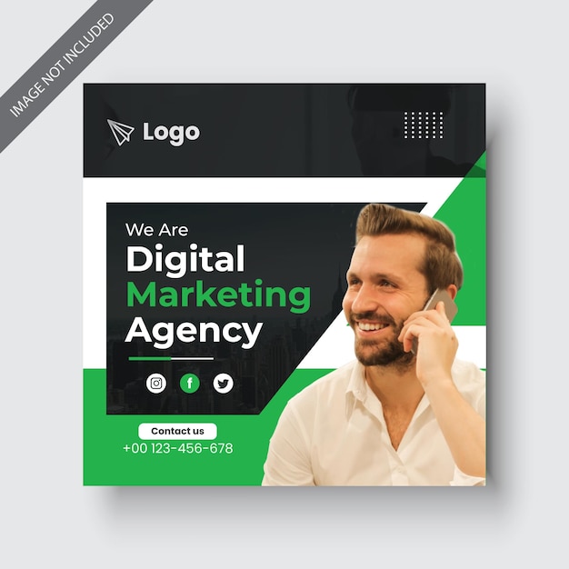 Vector a flyer for a digital marketing agency that says we are digital marketing agency.