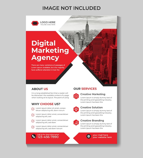 A flyer for digital marketing agency.