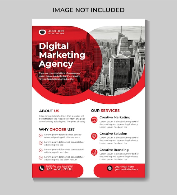 A flyer for digital marketing agency.