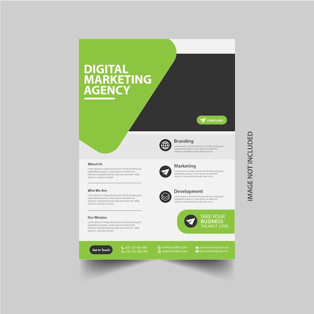 Vector a flyer for digital marketing agency