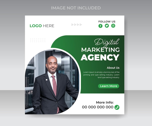 Vector a flyer for digital marketing agency