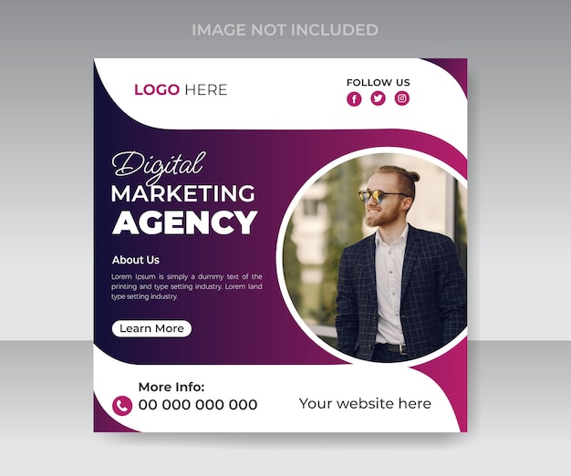 Vector a flyer for digital marketing agency