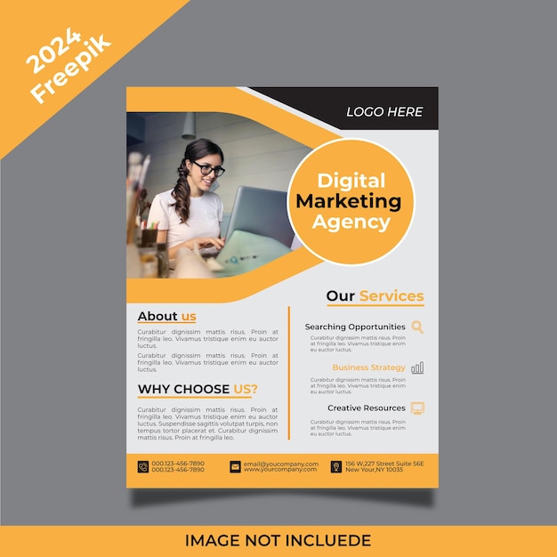 Vector a flyer for digital marketing design amp vector