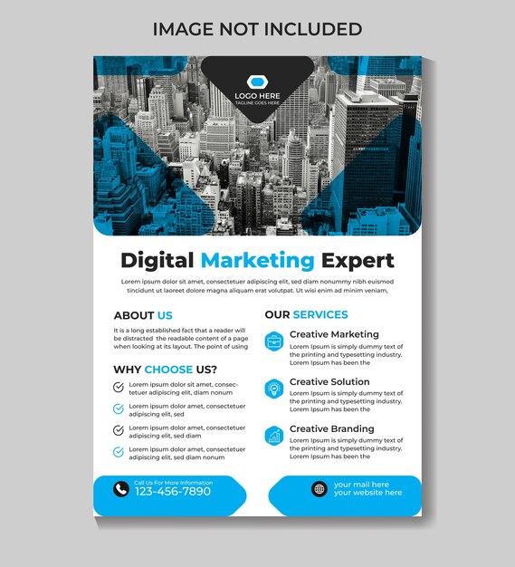 Vector a flyer for digital marketing expert that is a digital marketing expert.