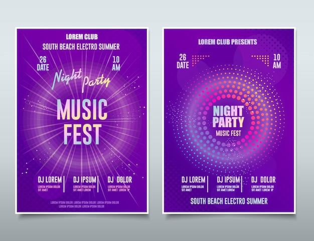 Flyer Electronic music festival, Sound Event, DJ Party abstract musical poster