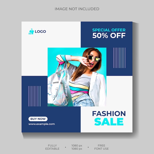A flyer for fashion sale with a woman on it