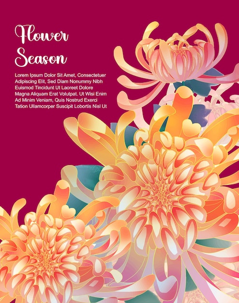 Vector flyer flower season beautiful floral nature post social media poster