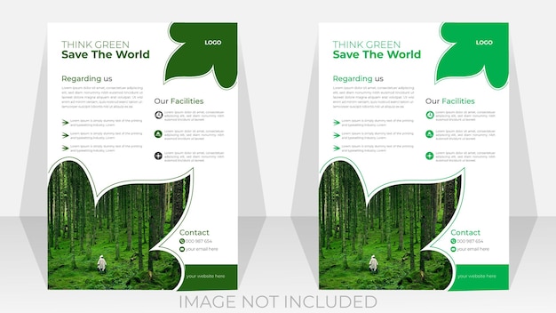 A flyer for a green world