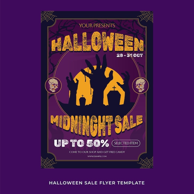 Flyer Halloween-uitverkoop