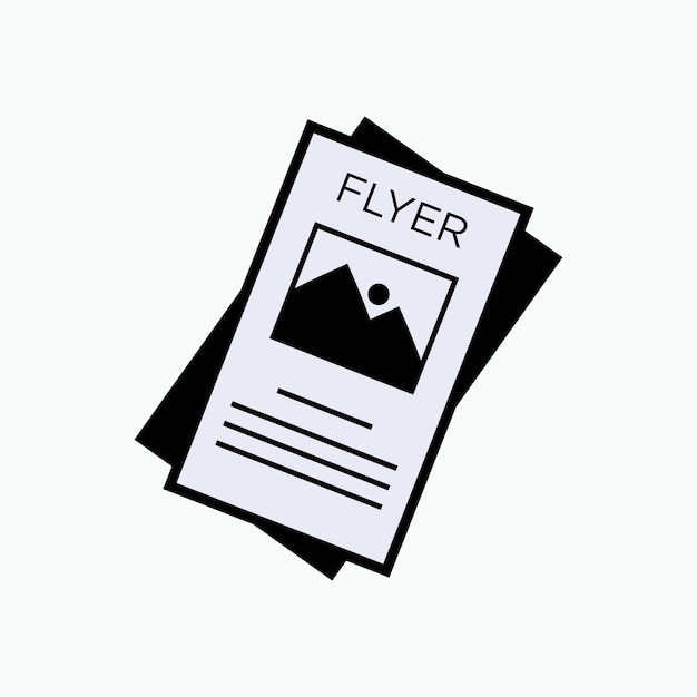 Premium Vector | Flyer icon promotion media pamphlet symbol