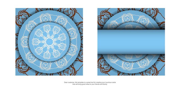 The flyer is light blue with a Greek white pattern and is ready for print.