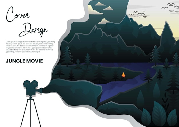 Flyer Jungle Movie Brochure Design Template