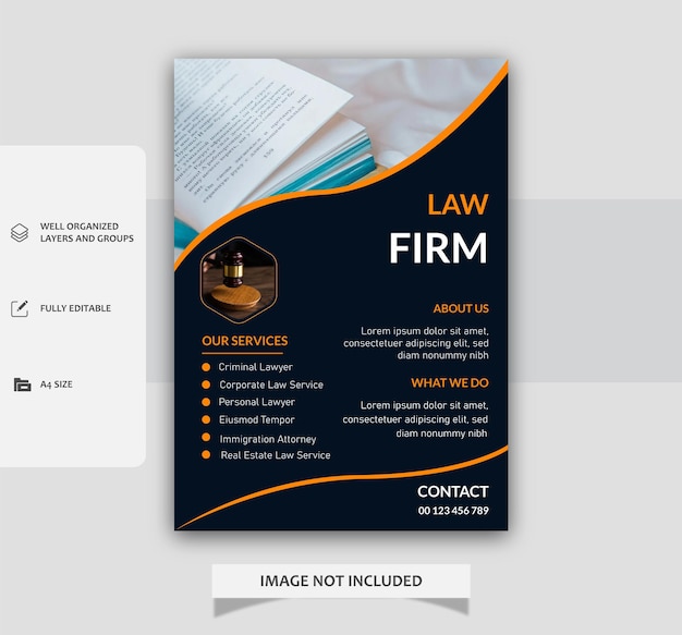 A flyer for a law firm