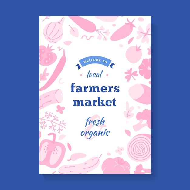 Flyer for local farmers market,  template