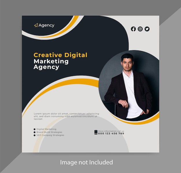 A flyer for a marketing agency that is a digital marketing agency.