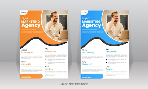 A flyer for a marketing agency