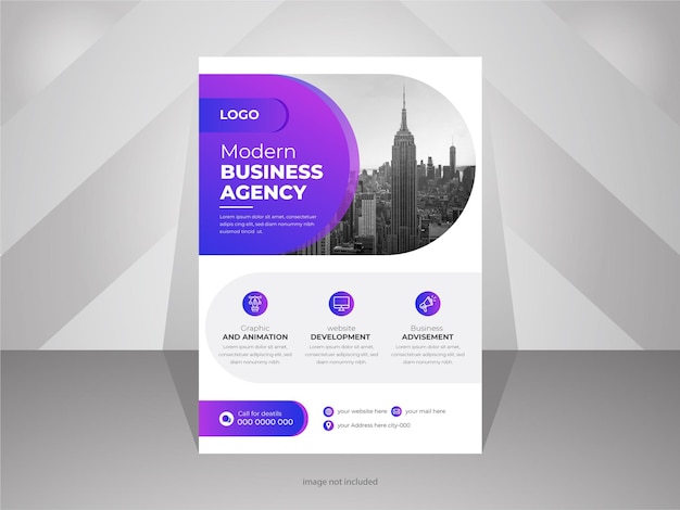 A flyer for a modern business agency