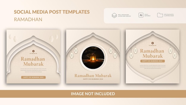 Vector flyer of social media post thema ramadan