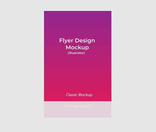 Flyer-ontwerpmodel met een paarse en roze achtergrond