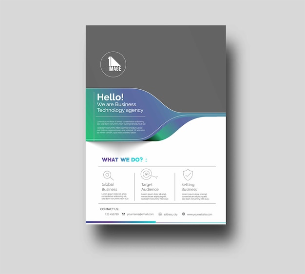 Vector flyer poster cover design in a4 size template illustration