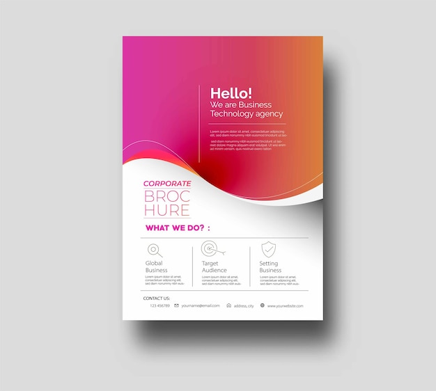 Flyer poster cover design in a4 size template illustration