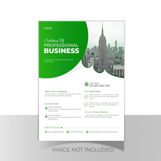 Vector a flyer for a professional business.