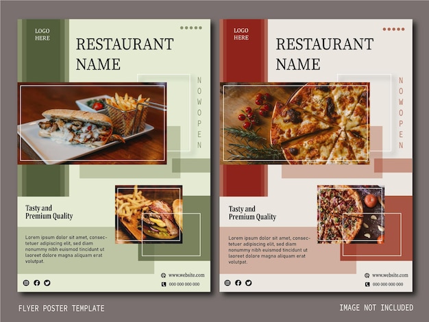 Vector flyer restaurant template