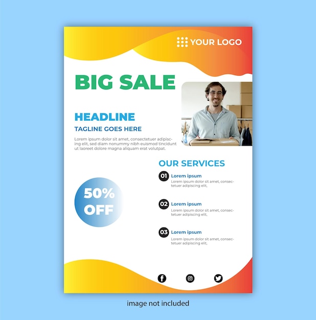 A flyer for a sales company that is advertising big sale