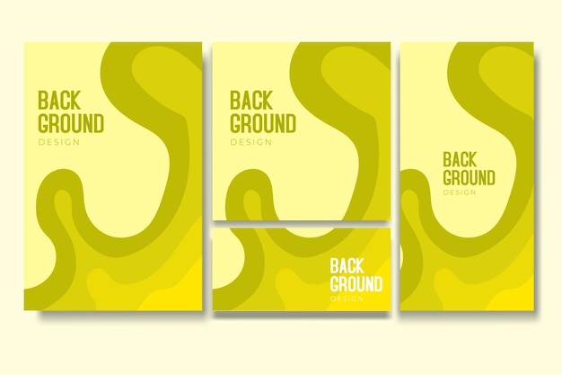 Flyer and Social Media Bundle Set with Abstract Background Geometric