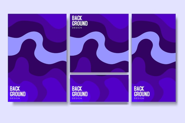 Flyer and Social Media Bundle Set with Abstract Background Geometric