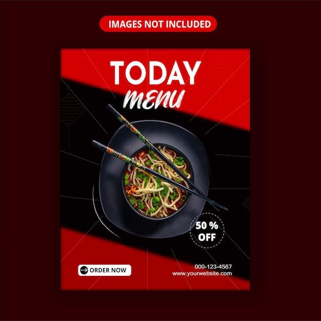 Flyer Or Social Media Template Theme Food