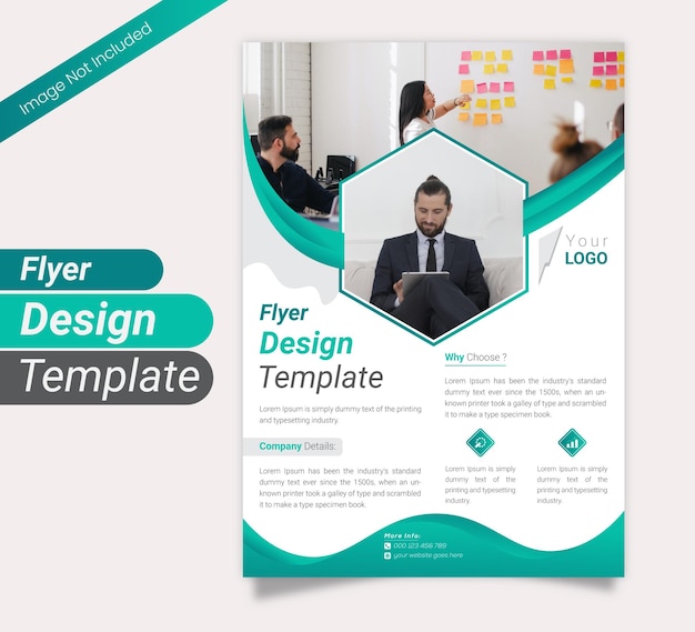 Flyer template for annual report and book cover design