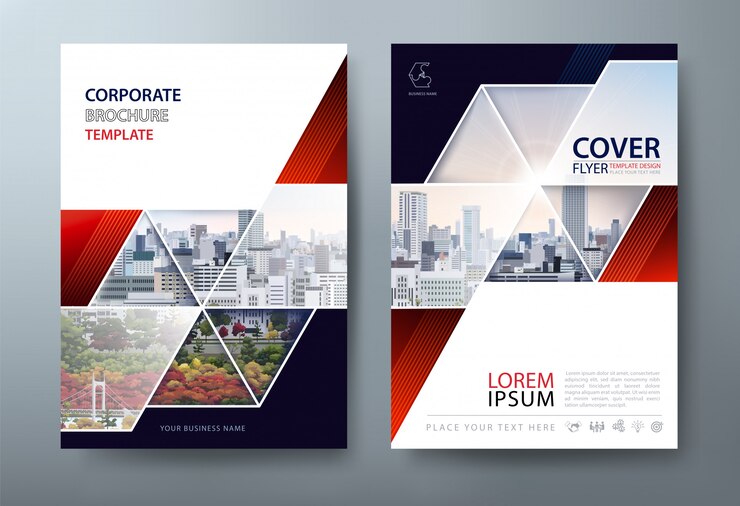 Vector flyer template, book cover, layout in a4 size.