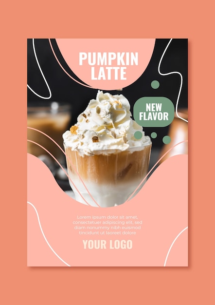 Vector flyer template for coffee shop