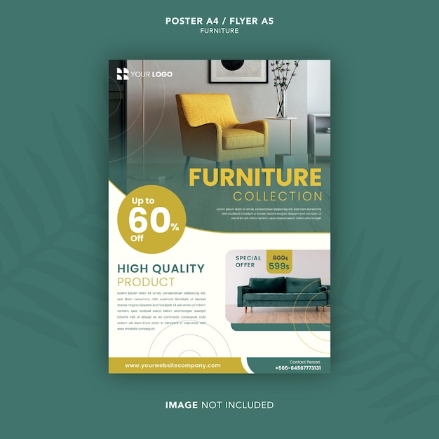 Vector flyer template for furniture