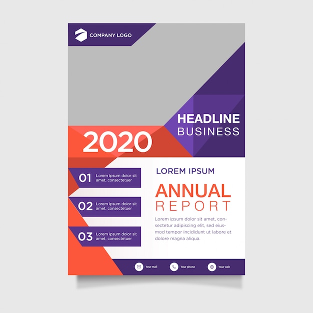 Flyer template geometric abstract design