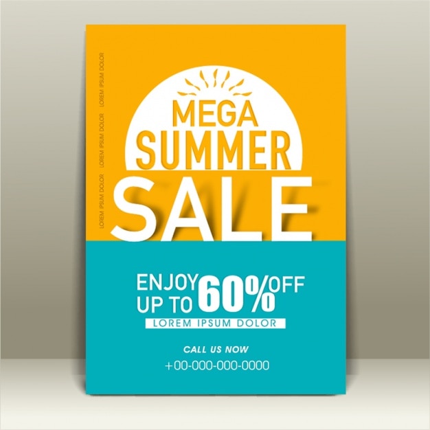 Flyer template for summer sale