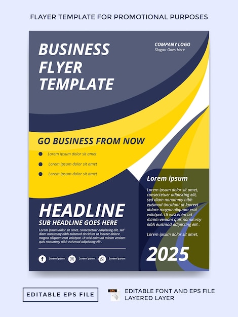 Vector flyer template with business theme